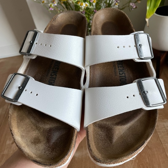 Birkenstock Shoes - Birkenstock® Arizona Sandals in Birko-Flor® Color White Size 38